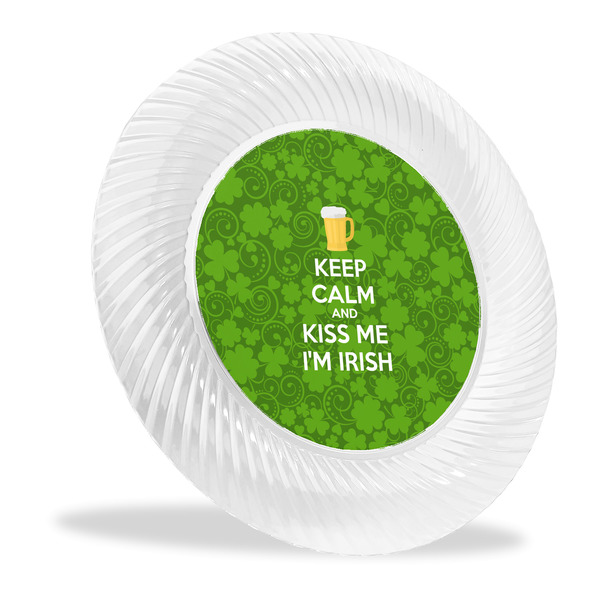 Custom Kiss Me I'm Irish Plastic Party Dinner Plates - 10"
