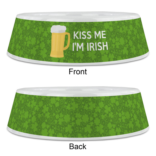 Kiss Me I'm Irish Plastic Pet Bowls - Large - APPROVAL