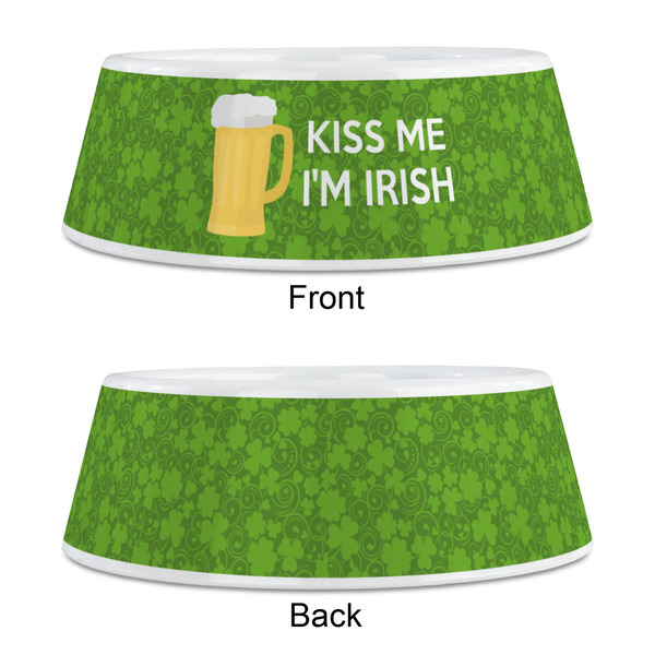 Kiss Me I'm Irish Plastic Pet Bowls - Medium - APPROVAL