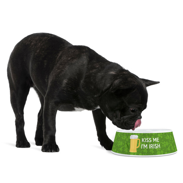 Kiss Me I'm Irish Plastic Pet Bowls - Medium - LIFESTYLE
