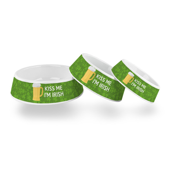 Kiss Me I'm Irish Plastic Pet Bowls - PARENT MAIN