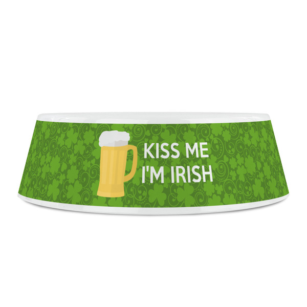 Kiss Me I'm Irish Plastic Pet Bowls - Small - FRONT