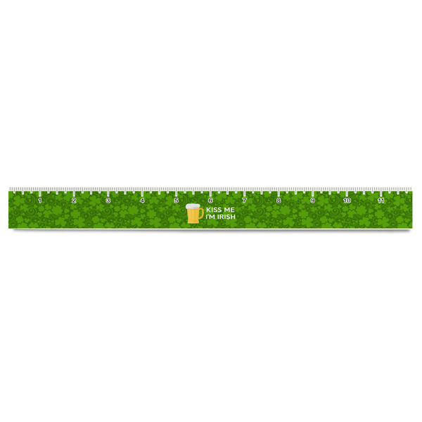Kiss Me I'm Irish Plastic Ruler - 12" - FRONT