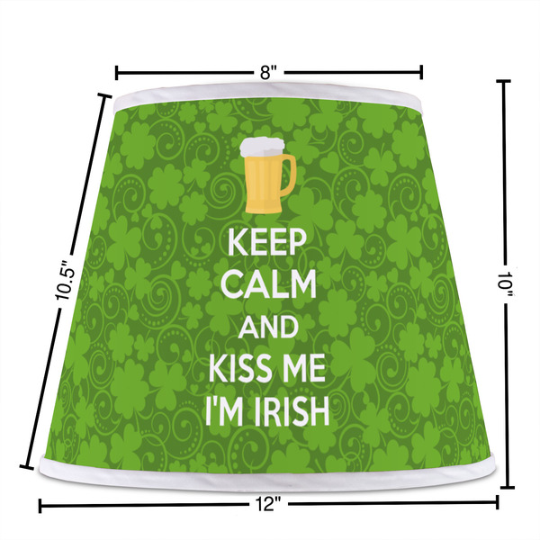 Kiss Me I'm Irish Poly Film Empire Lampshade - Dimensions