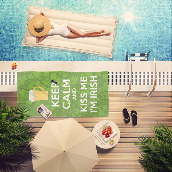 Kiss Me I'm Irish Pool Towel Lifestyle