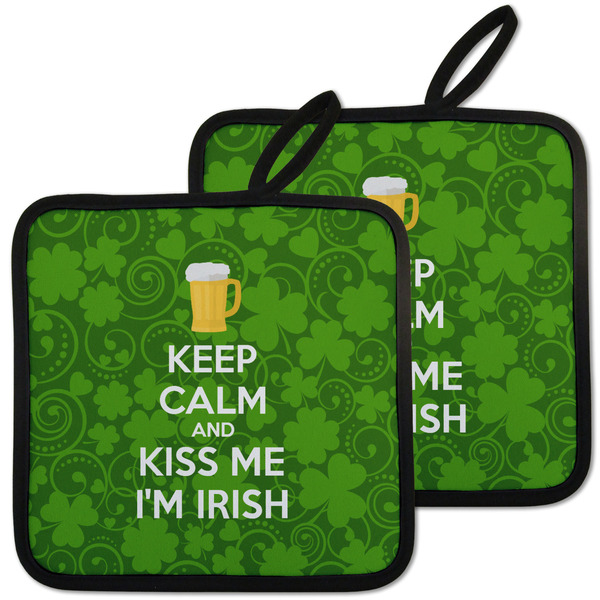 Custom Kiss Me I'm Irish Pot Holders - Set of 2