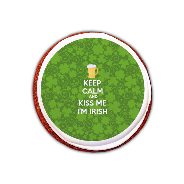 Kiss Me I'm Irish Printed Icing Circle - XSmall - On Cookie