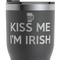 Kiss Me I'm Irish RTIC Tumbler - Black - Close Up