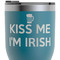 Kiss Me I'm Irish RTIC Tumbler - Dark Teal - Close Up
