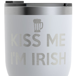Kiss Me I'm Irish RTIC Tumbler - White - Engraved Front & Back (Personalized)