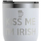 Kiss Me I'm Irish RTIC Tumbler - White - Close Up