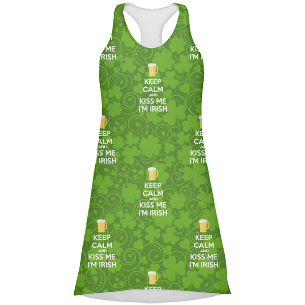 Custom Kiss Me I'm Irish Racerback Dress - Medium (Personalized)