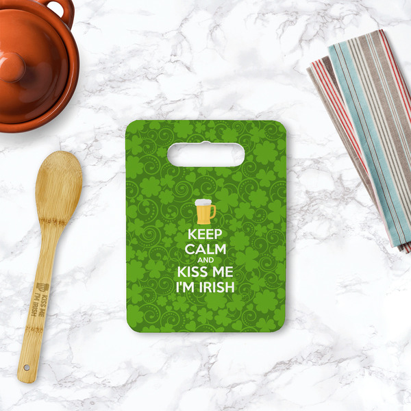 Kiss Me I'm Irish Rectangle Trivet with Handle - LIFESTYLE