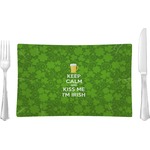 Kiss Me I'm Irish Rectangular Glass Lunch / Dinner Plate - Single or Set (Personalized)