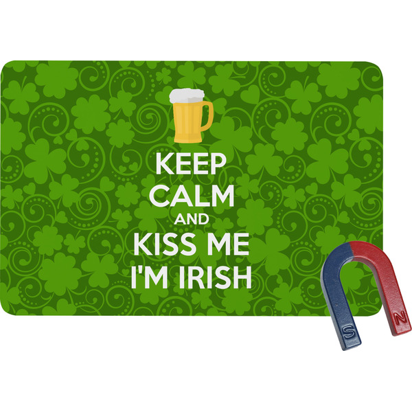 Custom Kiss Me I'm Irish Rectangular Fridge Magnet (Personalized)