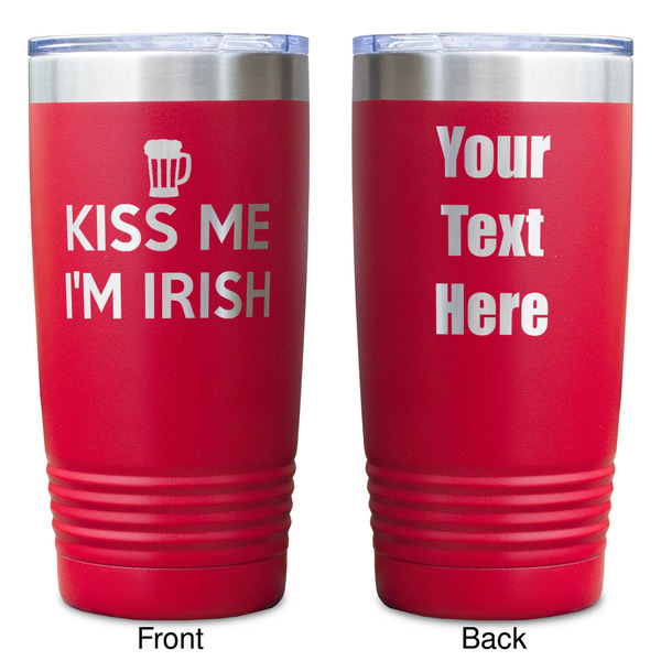Kiss Me I'm Irish Red Polar Camel Tumbler - 20oz - Double Sided - Approval