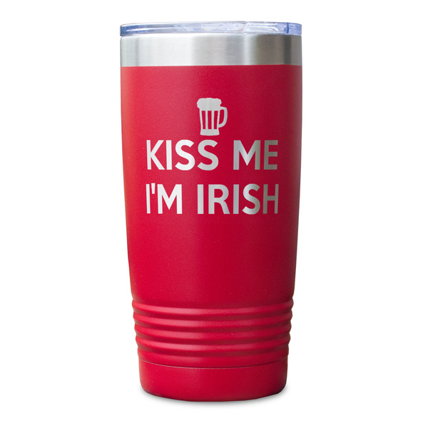 Kiss Me I'm Irish Red Polar Camel Tumbler - 20oz - Single Sided - Approval