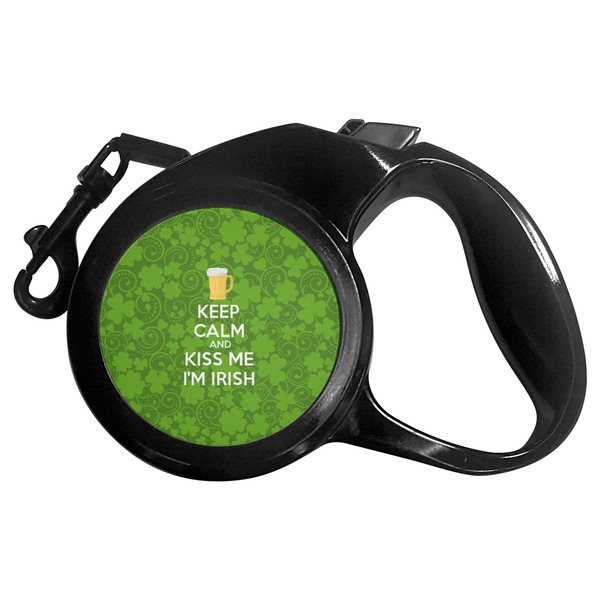 Custom Kiss Me I'm Irish Retractable Dog Leash (Personalized)