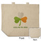 Kiss Me I'm Irish Reusable Cotton Grocery Bag - Front & Back View