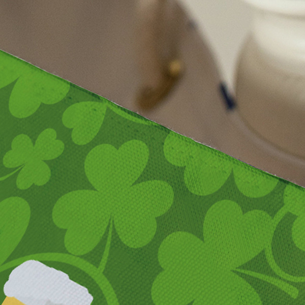 Kiss Me I'm Irish Large Rope Tote - Close Up View