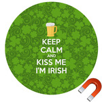 Kiss Me I'm Irish Round Car Magnet - 10" (Personalized)