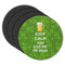 Kiss Me I'm Irish Round Rubber Backed Coasters - Set of 4 (Personalized)