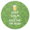 Kiss Me I'm Irish Round Coaster Rubber Back - Single