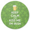Kiss Me I'm Irish Round Rubber Backed Coaster (Personalized)
