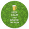 Kiss Me I'm Irish Round Rubber Backed Coaster (Personalized)