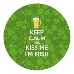 Kiss Me I'm Irish Round Decal - XLarge (Personalized)