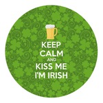 Kiss Me I'm Irish Round Decal (Personalized)