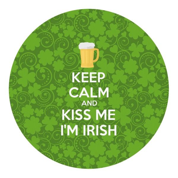 Custom Kiss Me I'm Irish Round Decal (Personalized)
