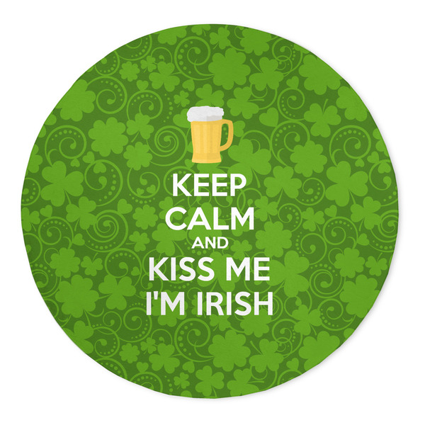 Custom Kiss Me I'm Irish 5' Round Indoor Area Rug