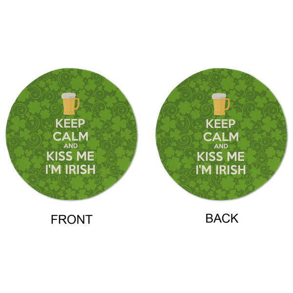 Kiss Me I'm Irish Round Linen Placemats - APPROVAL (double sided)