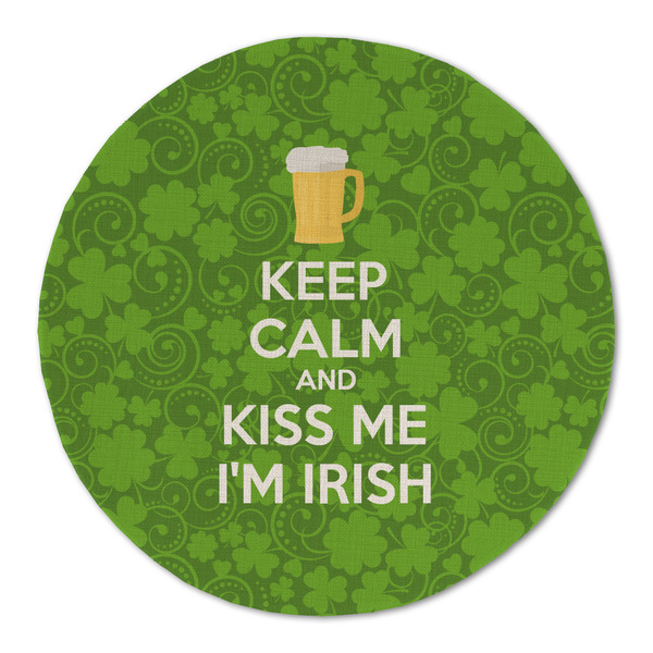 Kiss Me I'm Irish Round Linen Placemats - FRONT (Double Sided)