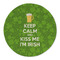Kiss Me I'm Irish Round Linen Placemats - FRONT (Double Sided)