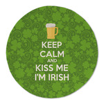 Kiss Me I'm Irish Round Linen Placemat - Single Sided