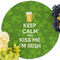 Kiss Me I'm Irish Round Linen Placemats - Front (w flowers)