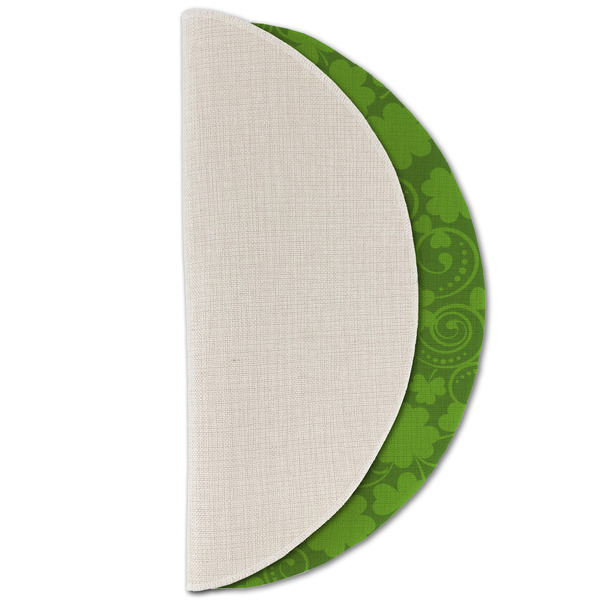 Kiss Me I'm Irish Round Linen Placemats - HALF FOLDED (single sided)