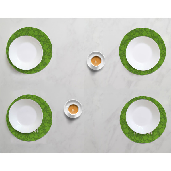 Kiss Me I'm Irish Round Linen Placemats - LIFESTYLE (set of 4)