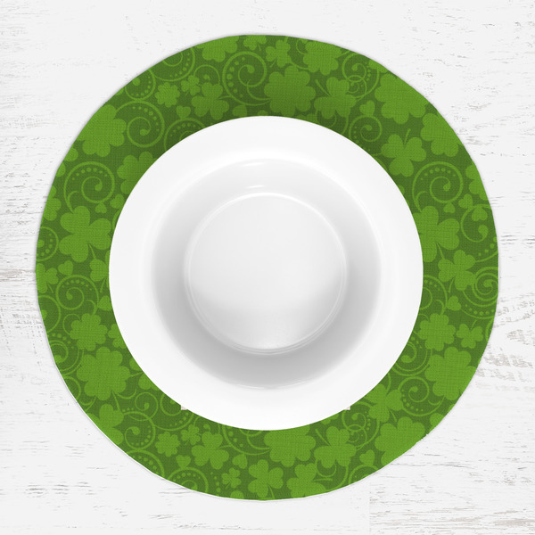 Kiss Me I'm Irish Round Linen Placemats - LIFESTYLE (single)