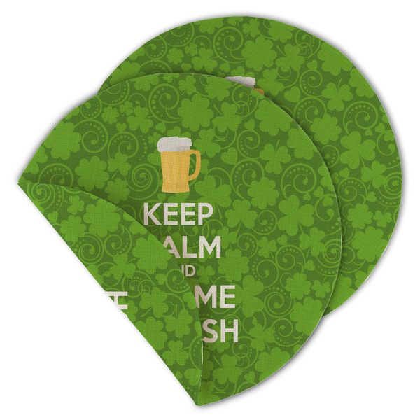 Kiss Me I'm Irish Round Linen Placemats - MAIN (Double-Sided)