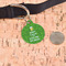 Kiss Me I'm Irish Round Pet ID Tag - Large - In Context