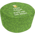 Kiss Me I'm Irish Round Pouf Ottoman (Personalized)