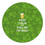 Kiss Me I'm Irish Round Stone Trivet