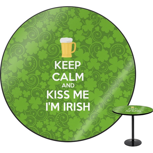 Custom Kiss Me I'm Irish Round Table (Personalized)