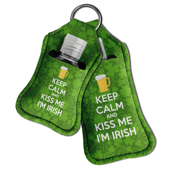 Kiss Me I'm Irish Sanitizer Holder Keychain - Both in Case (PARENT)