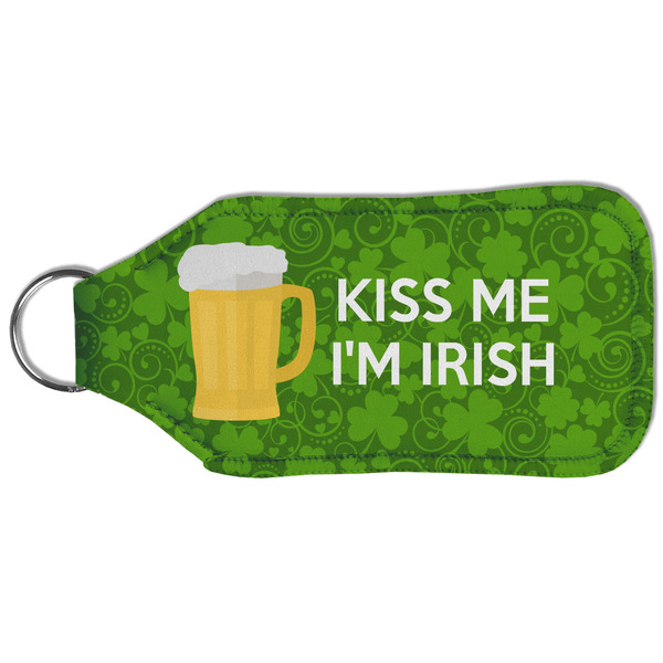 Kiss Me I'm Irish Sanitizer Holder Keychain - Large (Back)
