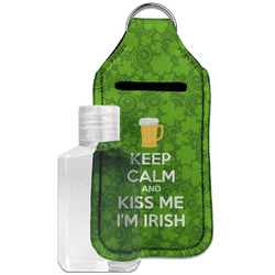 Kiss Me I'm Irish Hand Sanitizer & Keychain Holder - Large