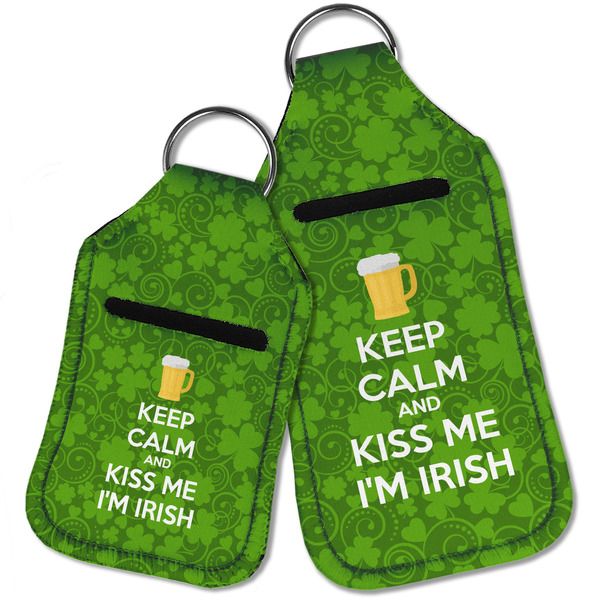 Kiss Me I'm Irish Sanitizer Holder Keychain - Parent Main